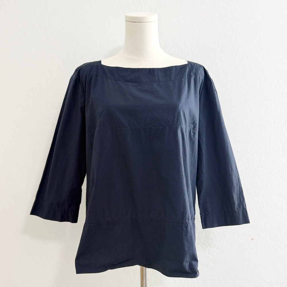 Marni Navy Cotton Summer 2014 Collection Top sz 44